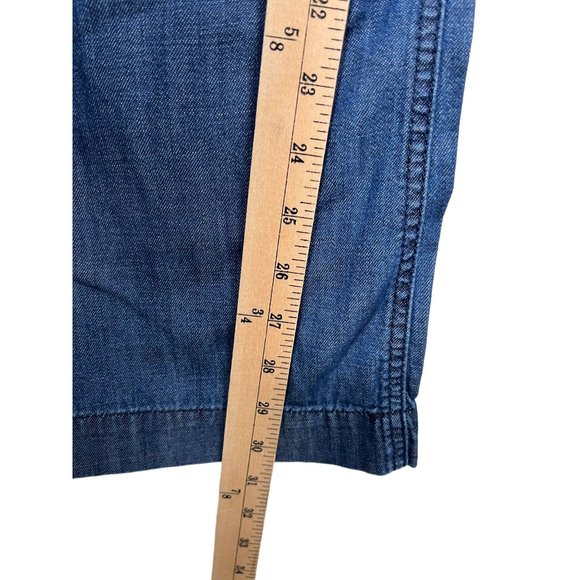 J. Crew Blue Wide Leg chambray Jeans - Picture 6 of 8